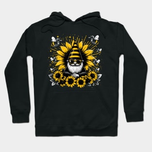 Bumble Bee Honey Gnome Sunflower Fun Gnomee Artful Cuteness Hoodie